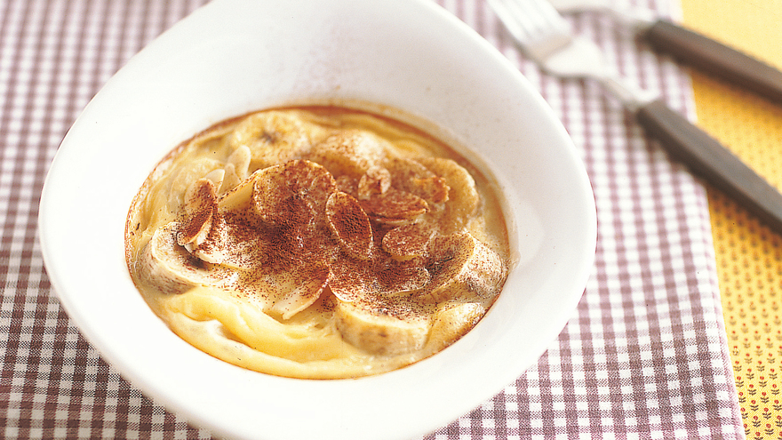 バナナとアーモンドのグラタン