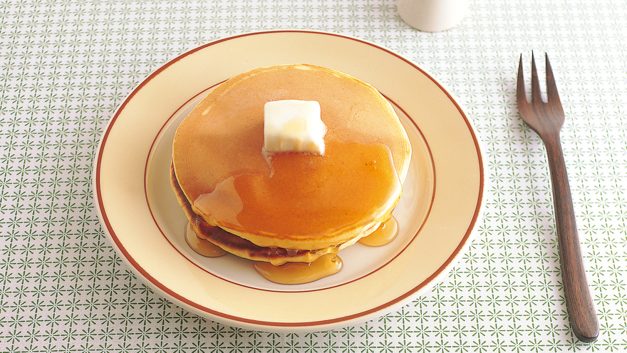 バターとはちみつかけホットケーキ