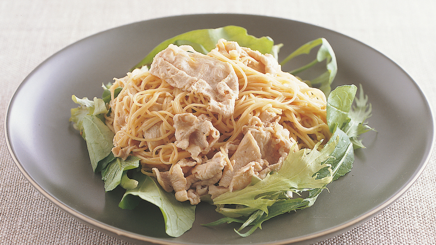 豚しゃぶのごまだれパスタ