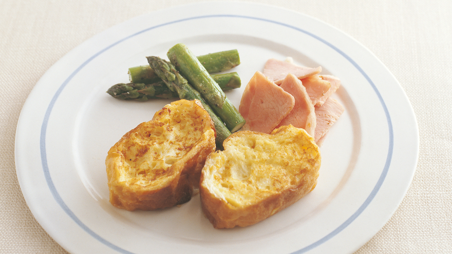 フレンチトースト＋アスパラソテー＋ハムソテー