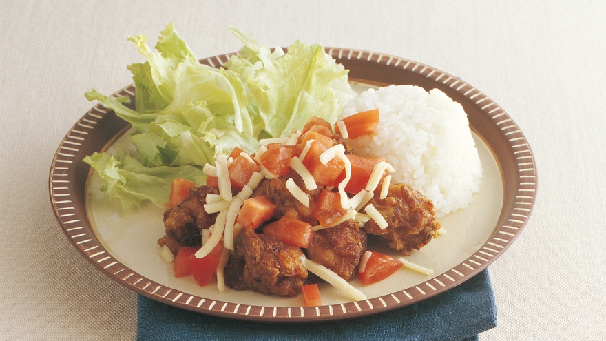 鶏肉のから揚げのタコライス風