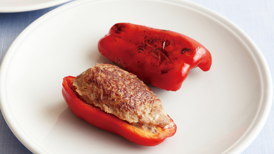 ピーマンの肉詰め焼き