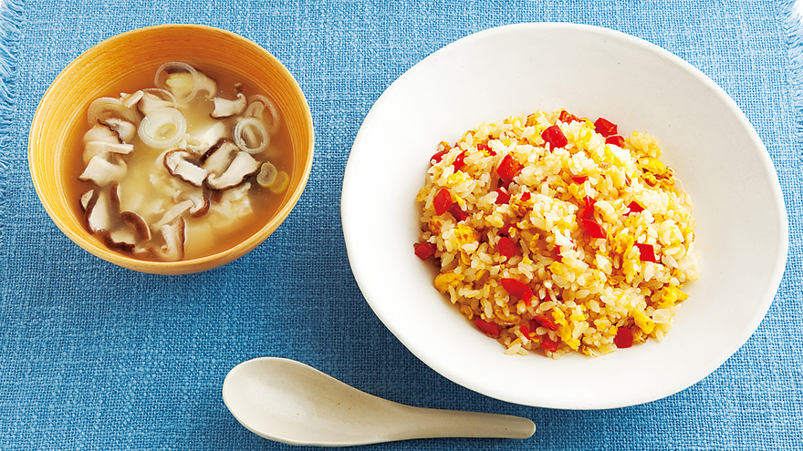 卵チャーハン献立