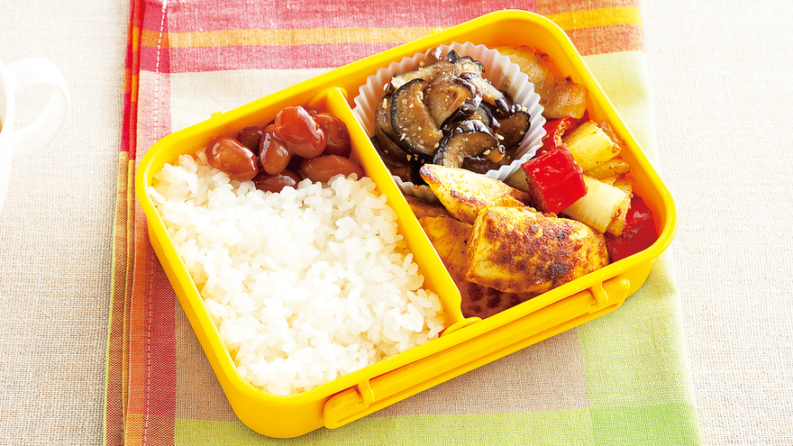 ささ身と野菜のカレー炒め弁当