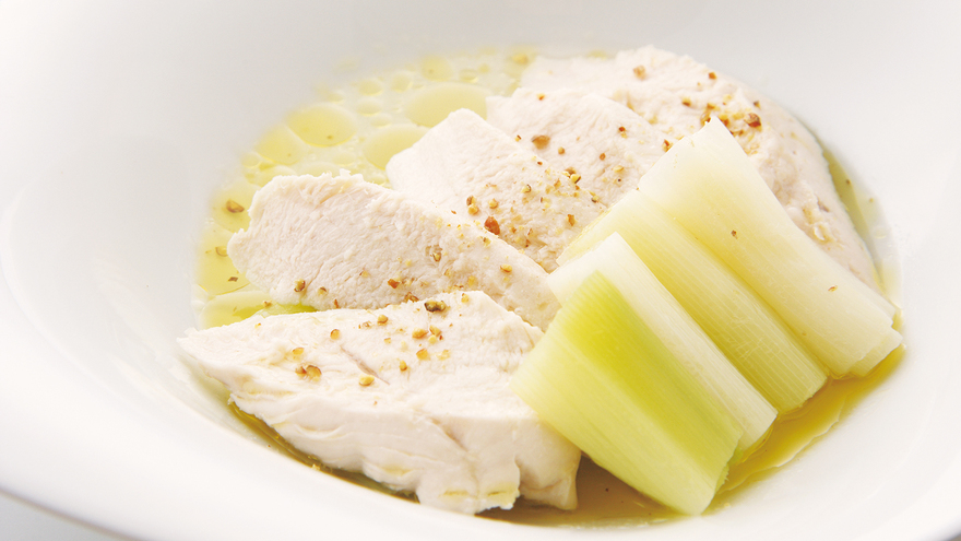 ささ身とねぎのマリネ