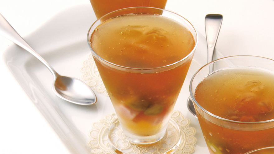 ハムとピクルスのゼリー寄せ