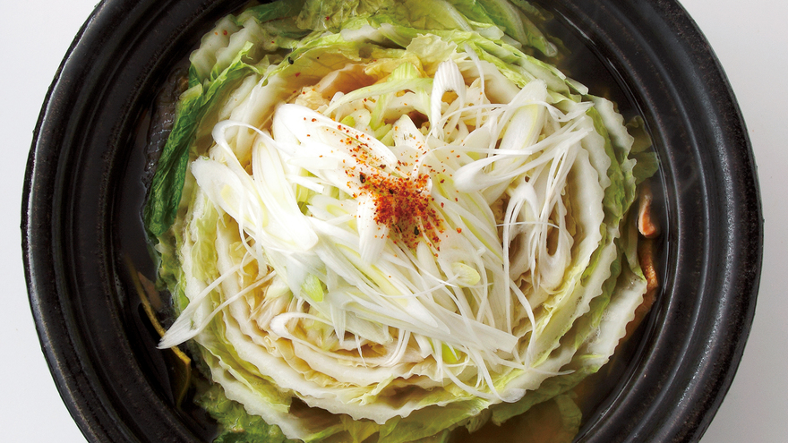 輪切り白菜と鮭の鍋