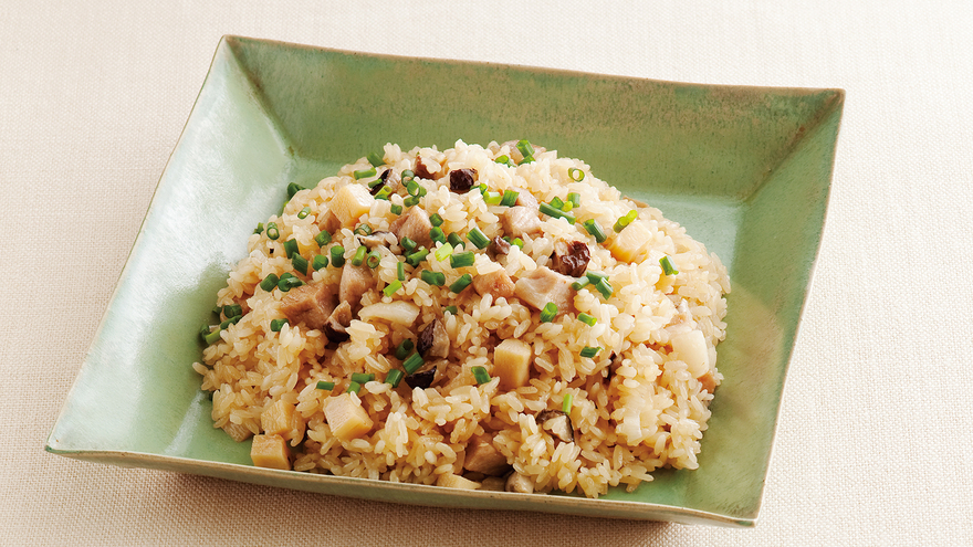 豚肉と野菜の中国風おこわ