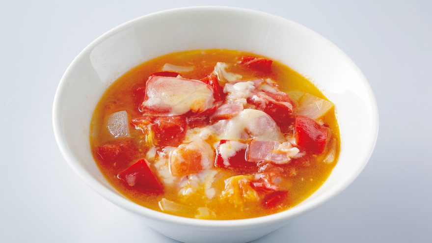 チーズ入りベーコンスープ