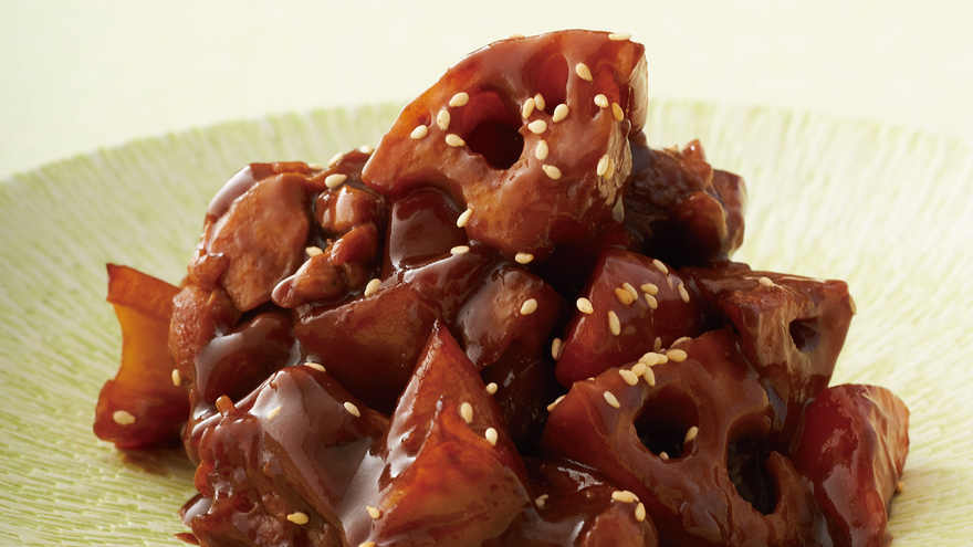 鶏肉とれんこんの酢みそ煮