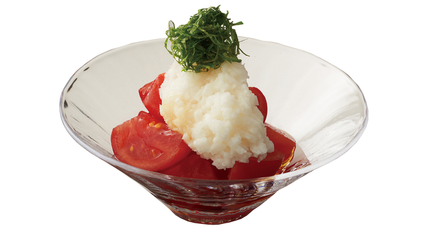 フルーツトマトの長芋かけ