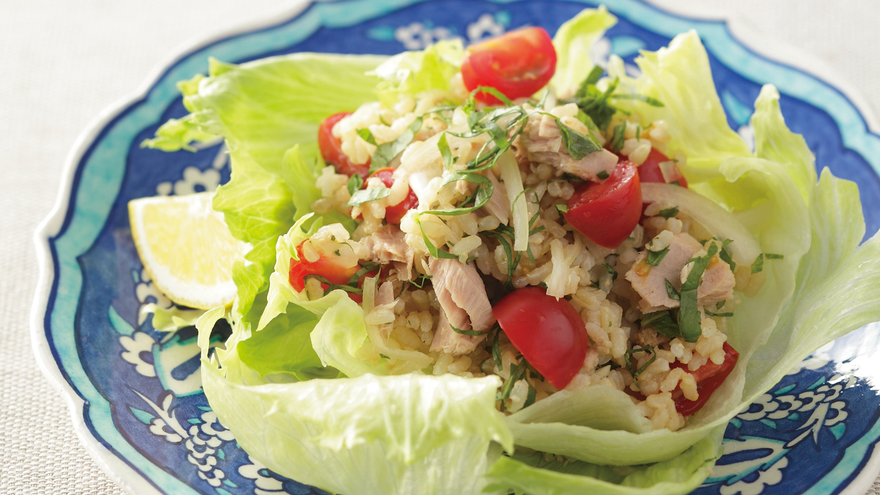 ハーブサラダ玄米ご飯