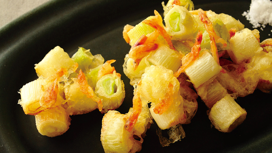 干しねぎと桜えびのフリット