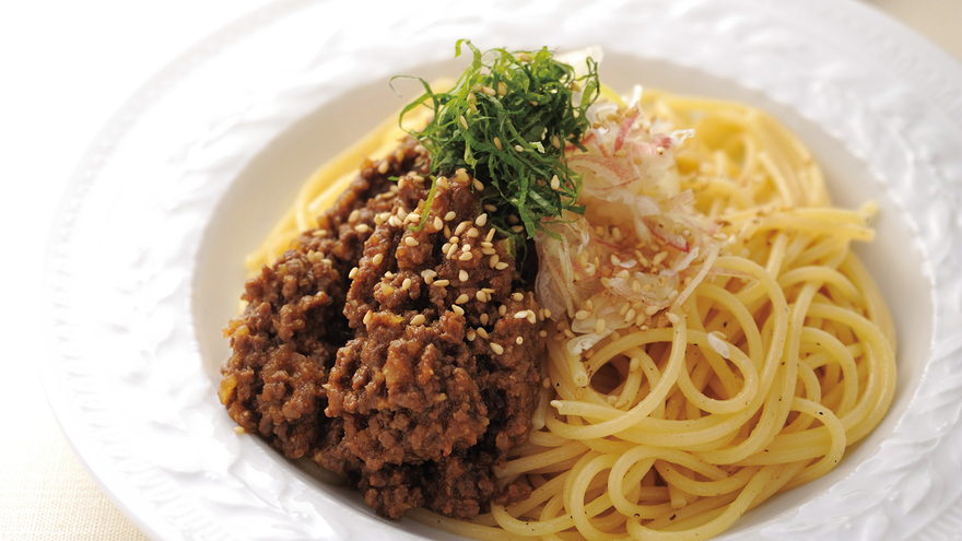 スパイシーそぼろパスタ