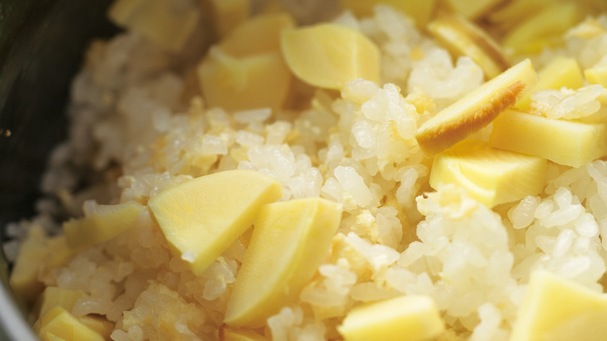 焼きたけのこご飯