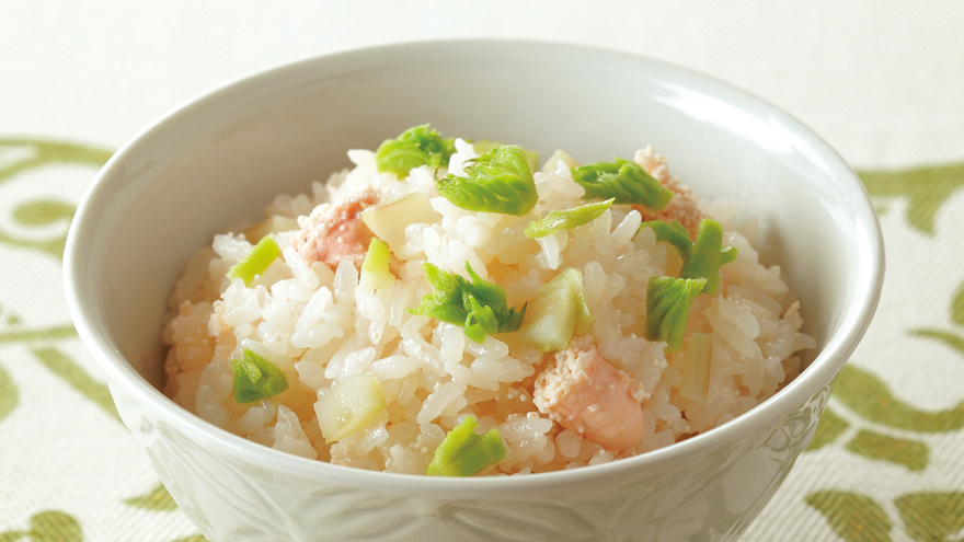 たらの芽たらこご飯