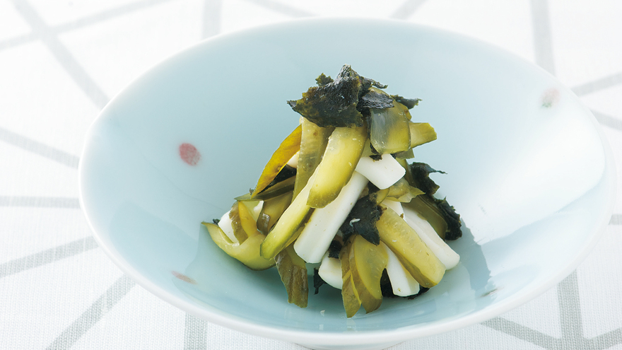 きゅうりの古漬けといかのいり煮