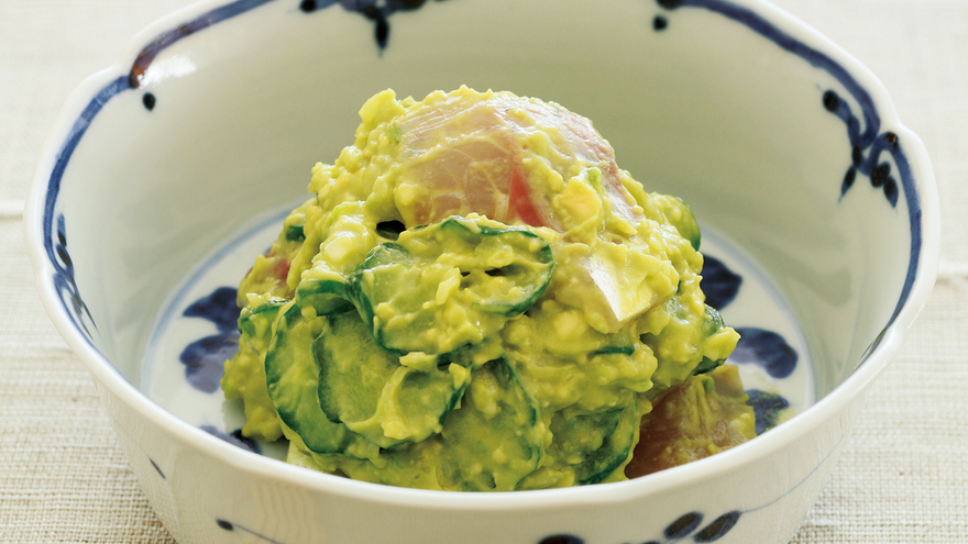 あじのアボカドあえ