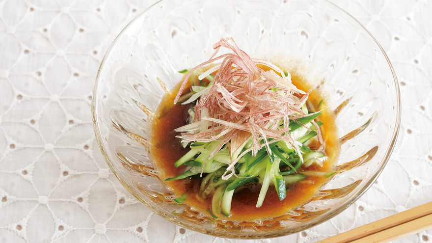 きゅうりのごま風味酢みそあえ