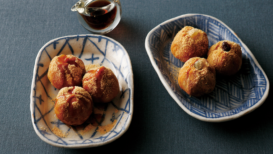 じゃがきな粉の茶巾