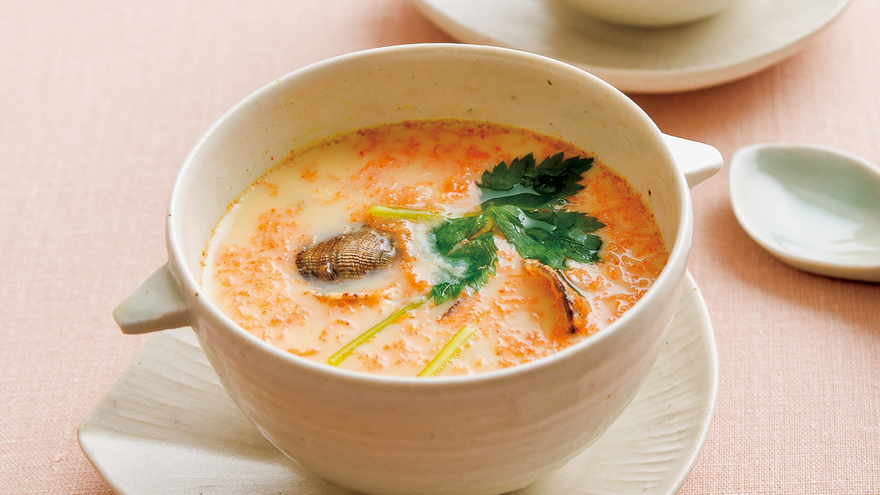 にんじん茶碗（わん）蒸し