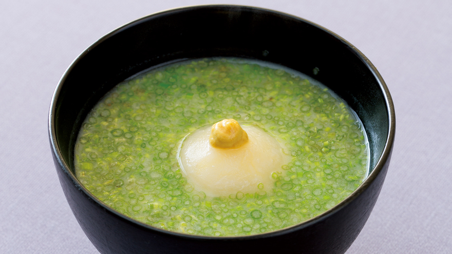 新じゃがの白みそ仕立て