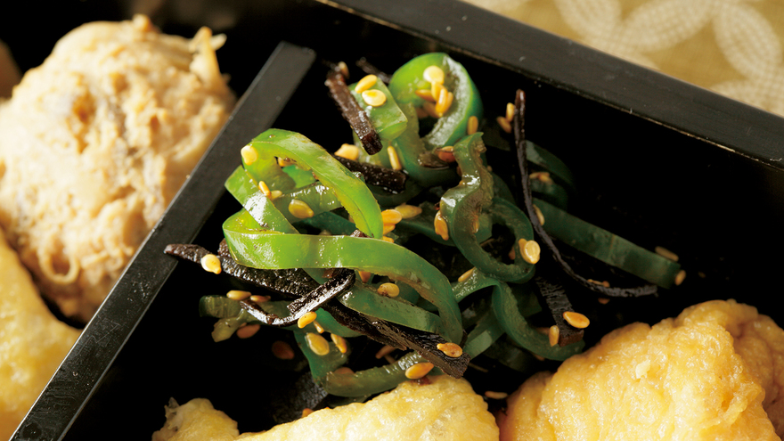 塩昆布とピーマンのあえ物