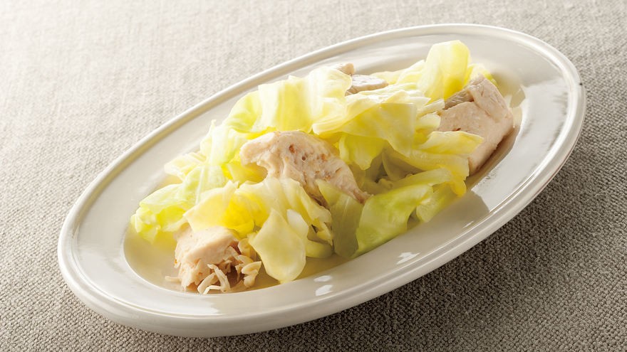 キャベツとささ身の温サラダ