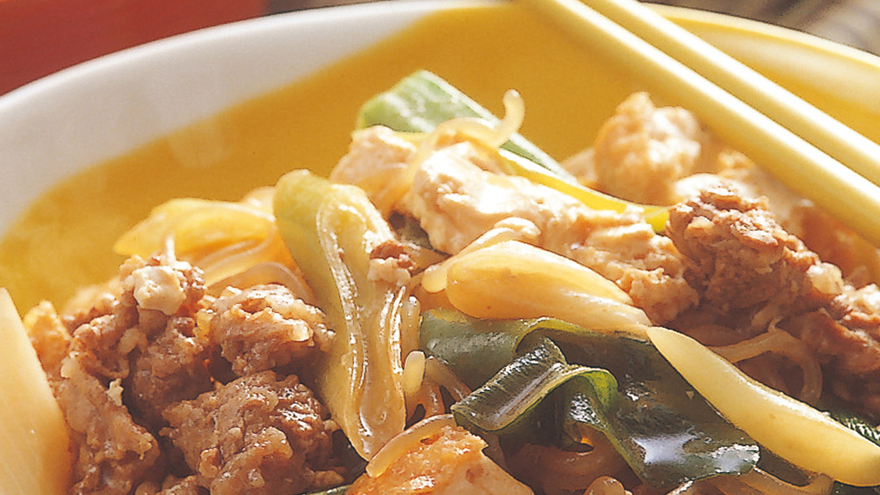 オクラと牛肉のすき煮