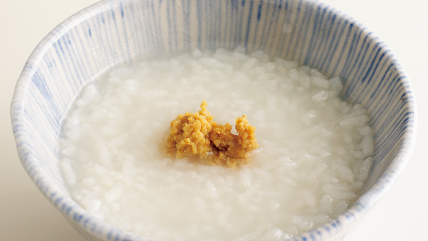 チーズ卵みそがゆ