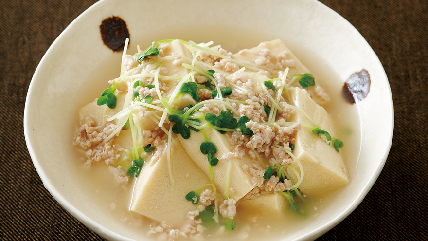 高野豆腐とひき肉の煮物