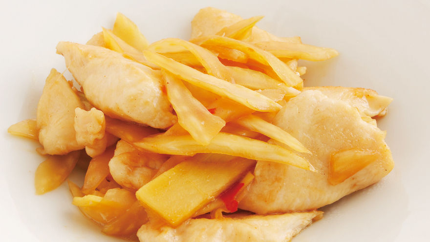 鶏肉とセロリのピリ辛炒め