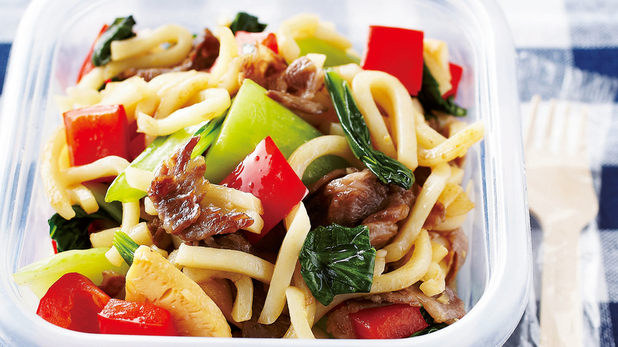 刻みうどんの中国風炒め弁当
