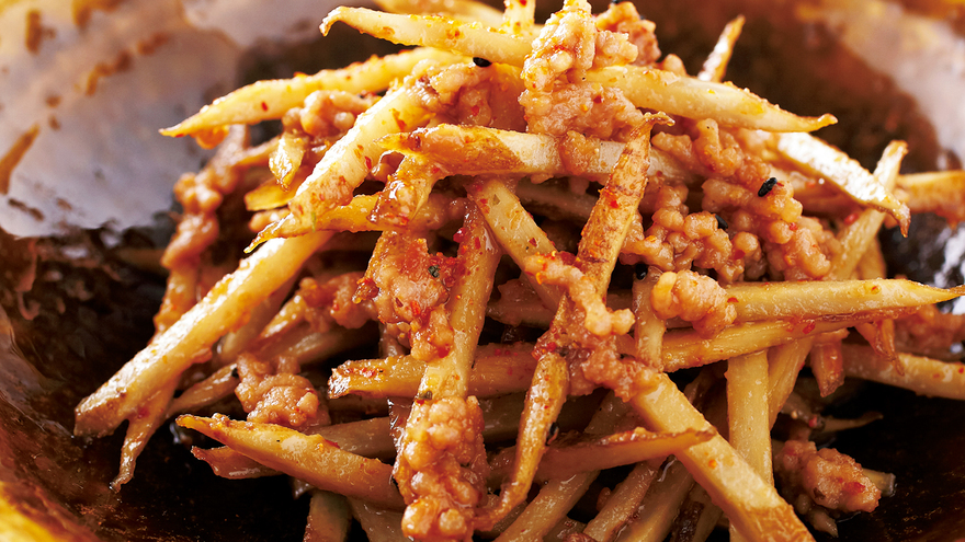 ごぼうのみそそぼろきんぴら