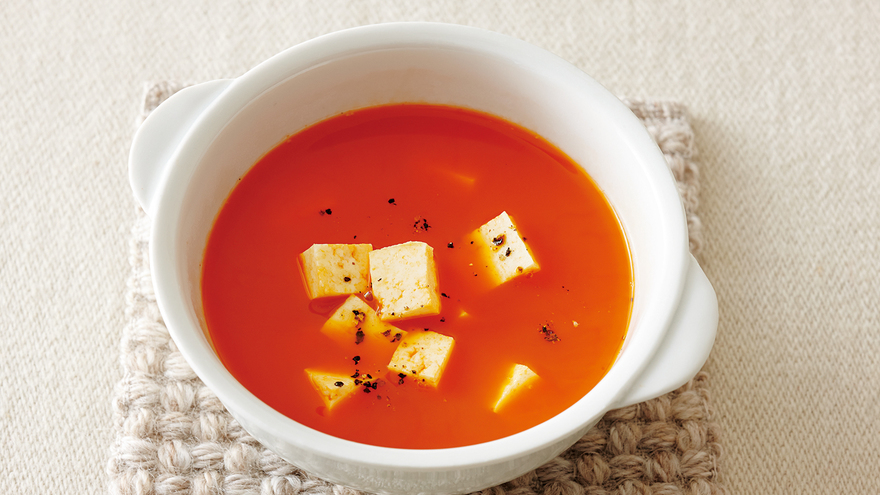 豆腐入りにんじんスープ