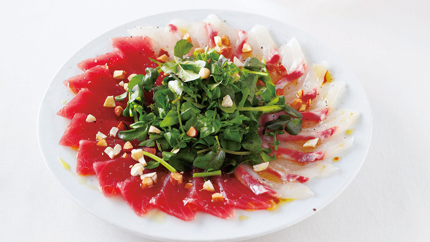 まぐろとたいのカルパッチョ