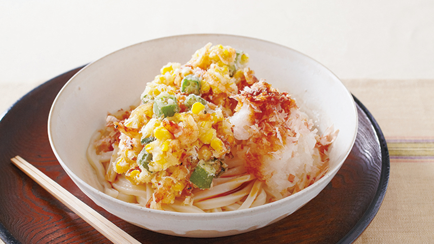 夏野菜のかき揚げおろしうどん レシピ 小田 真規子さん みんなのきょうの料理 おいしいレシピや献立を探そう