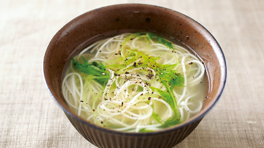 あっさりこしょうそうめん