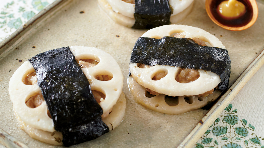 れんこんのはさみ蒸し