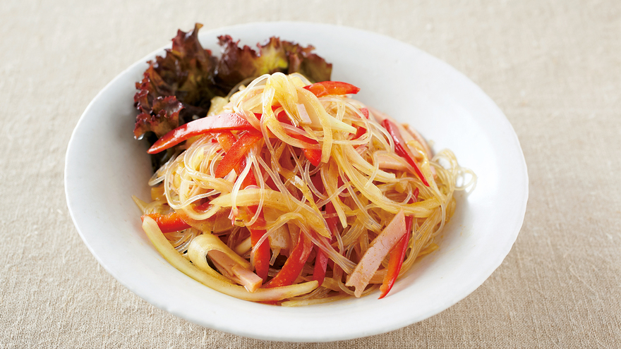 春雨とハムのカレーサラダ