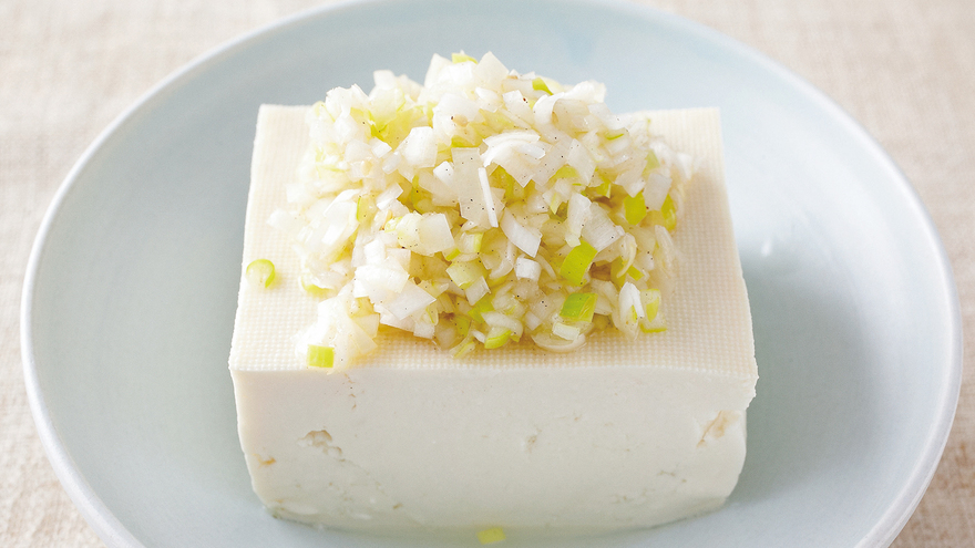 塩ねぎソースの冷ややっこ