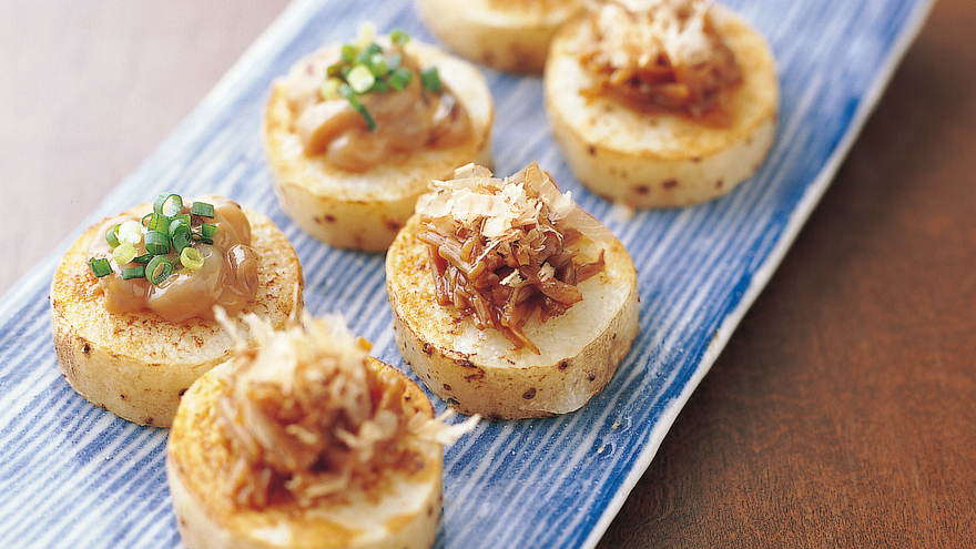 長芋の塩辛＆なめたけのせ