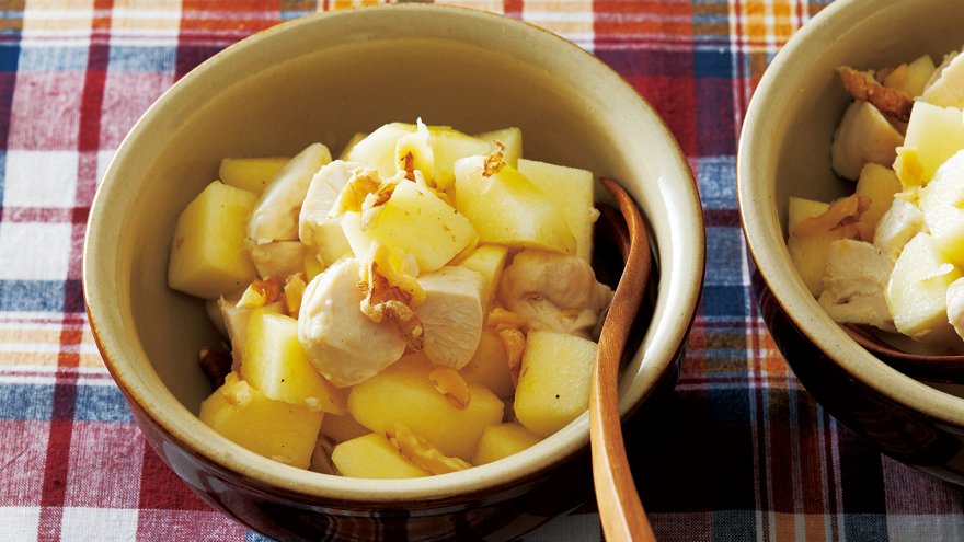 りんごとささ身のサラダ