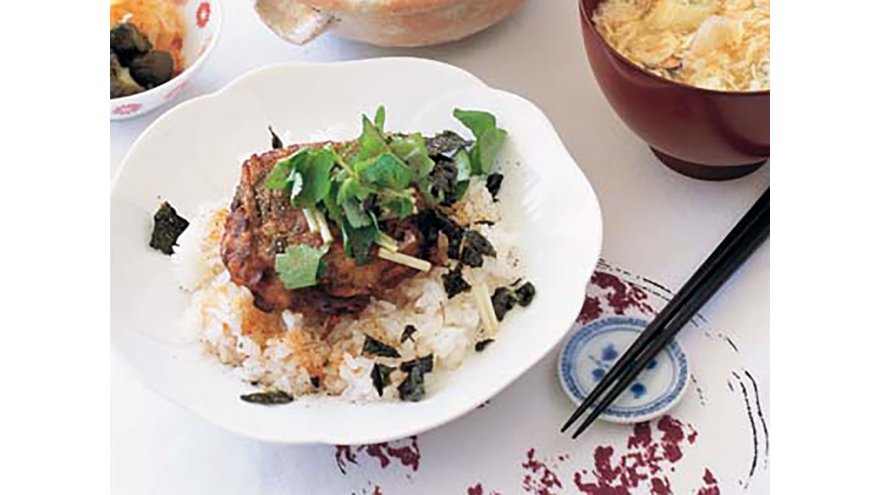 あじとごぼうのさつま揚げ丼
