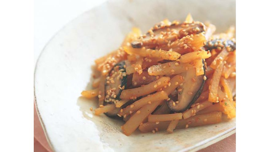 じゃがいもとしいたけのきんぴら