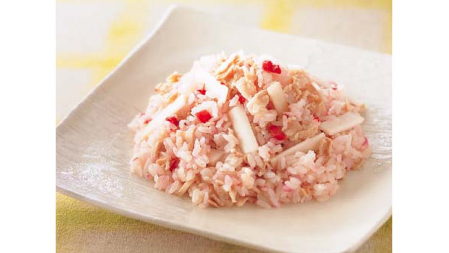 豚バラとうどの梅ちらし