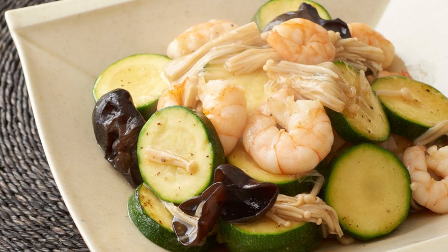 ズッキーニとえびの炒め物