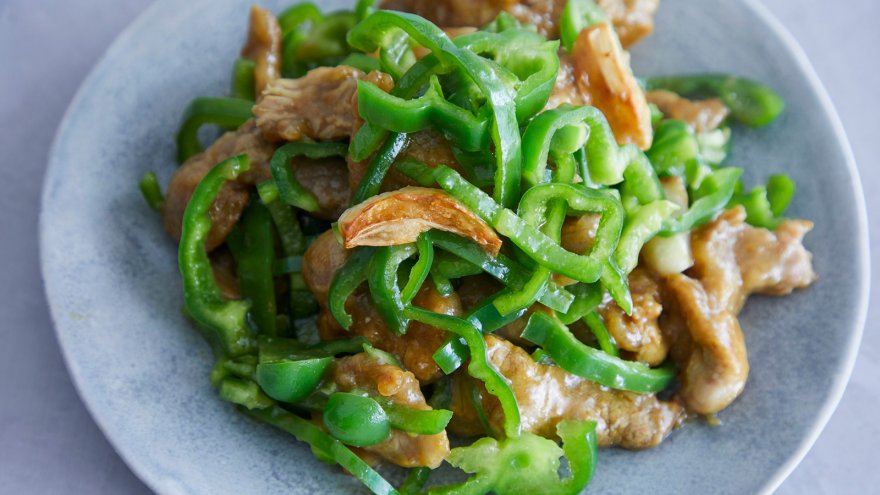 豚肉とピーマンのガーリックソテー