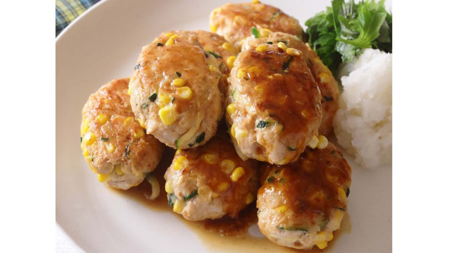 夏野菜のチーズつくね