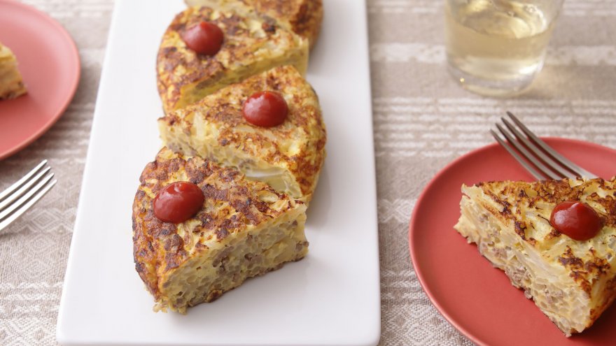 もやしのスパニッシュオムレツ